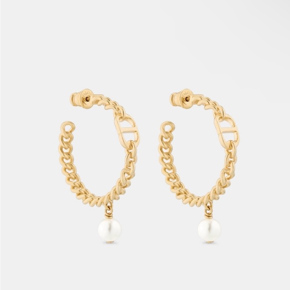 Christian Dior 30 MONTAIGNE Earrings Gold-Finish Metal - Picture 1 of 11